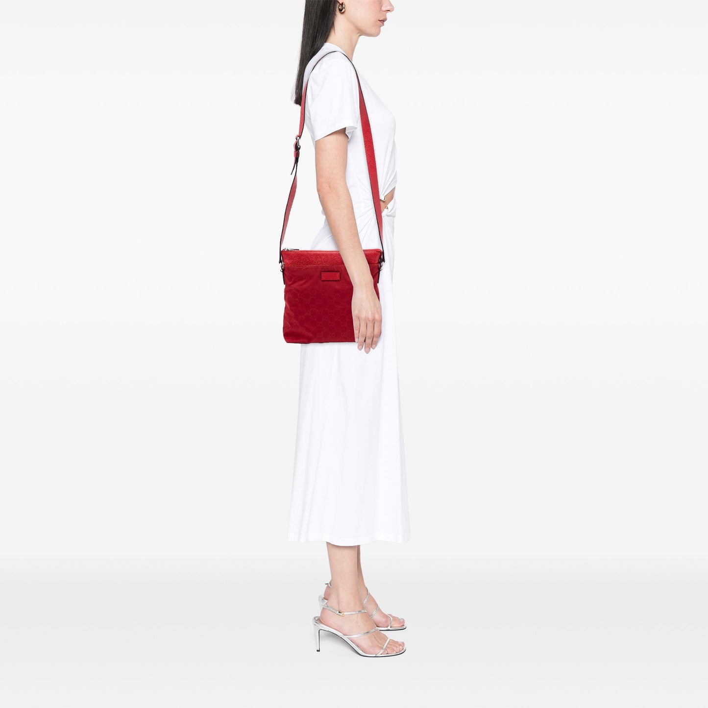 GG Nylon Flat Messenger Bag