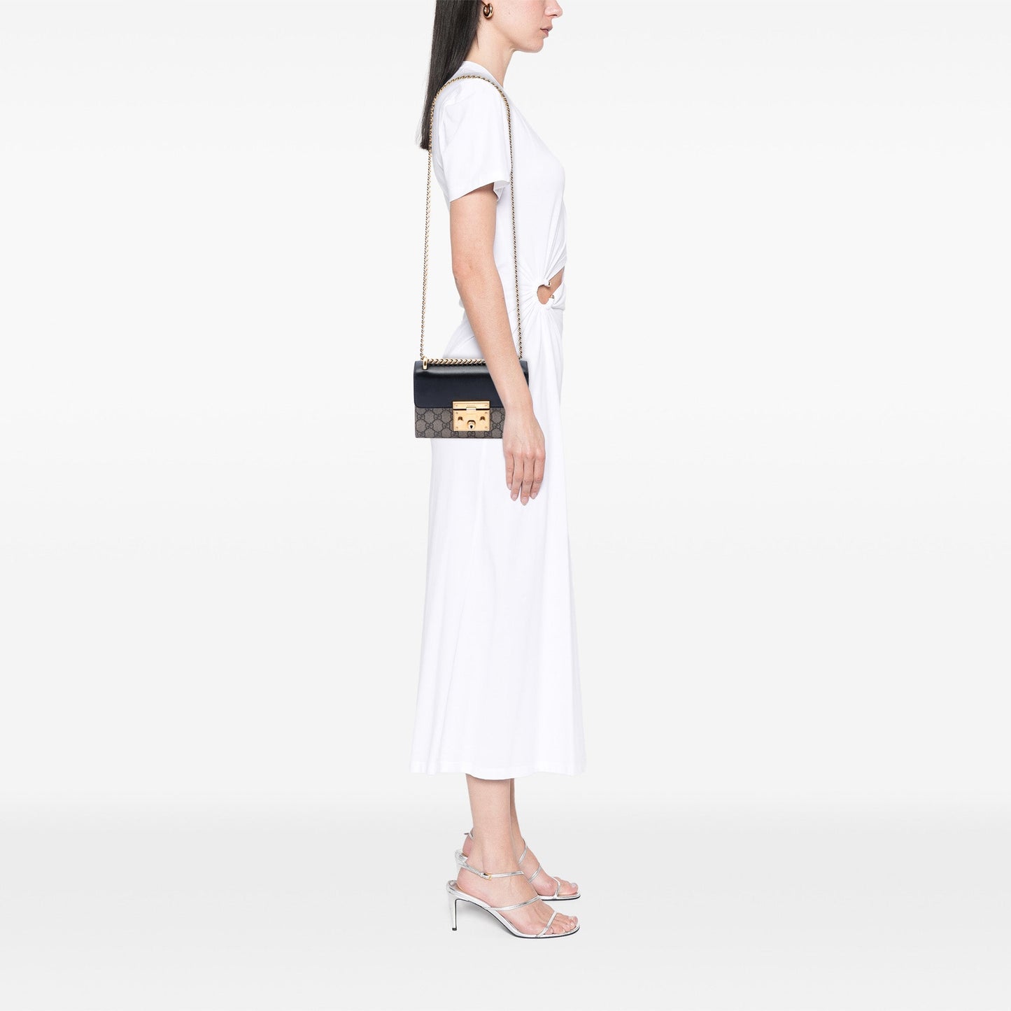 Gucci Small GG Supreme Padlock Crossbody