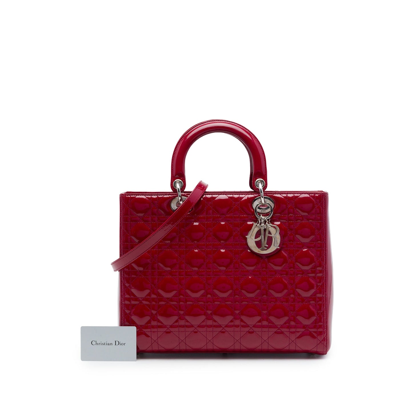 Dior Large Patent Cannage Lady Dior