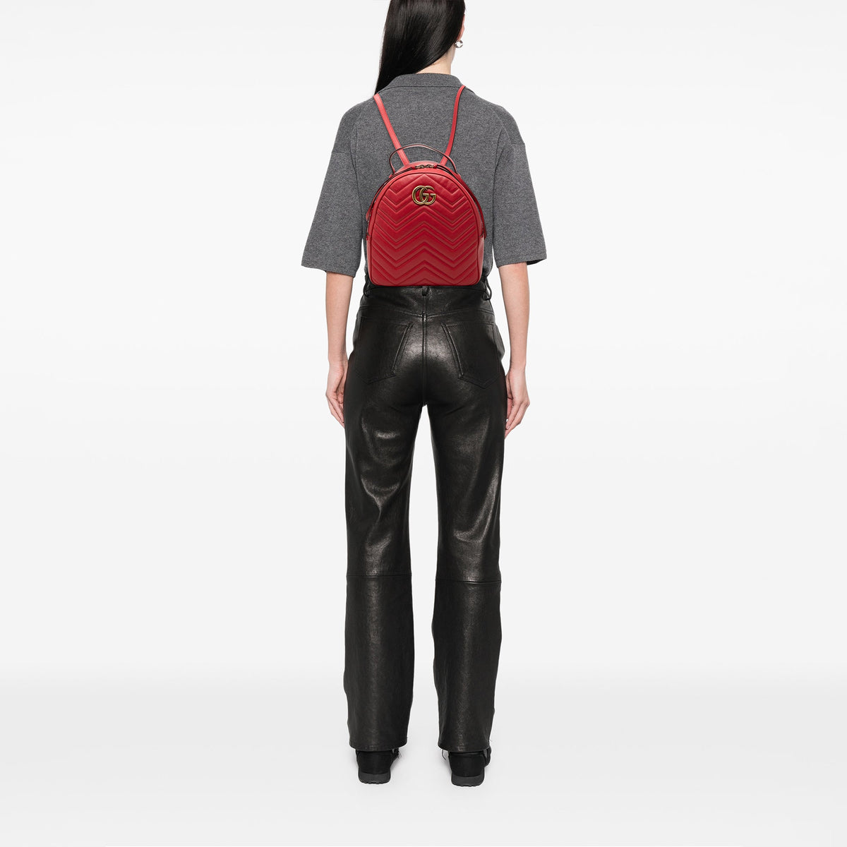 Gucci Small GG Marmont Matelasse Leather Backpack
