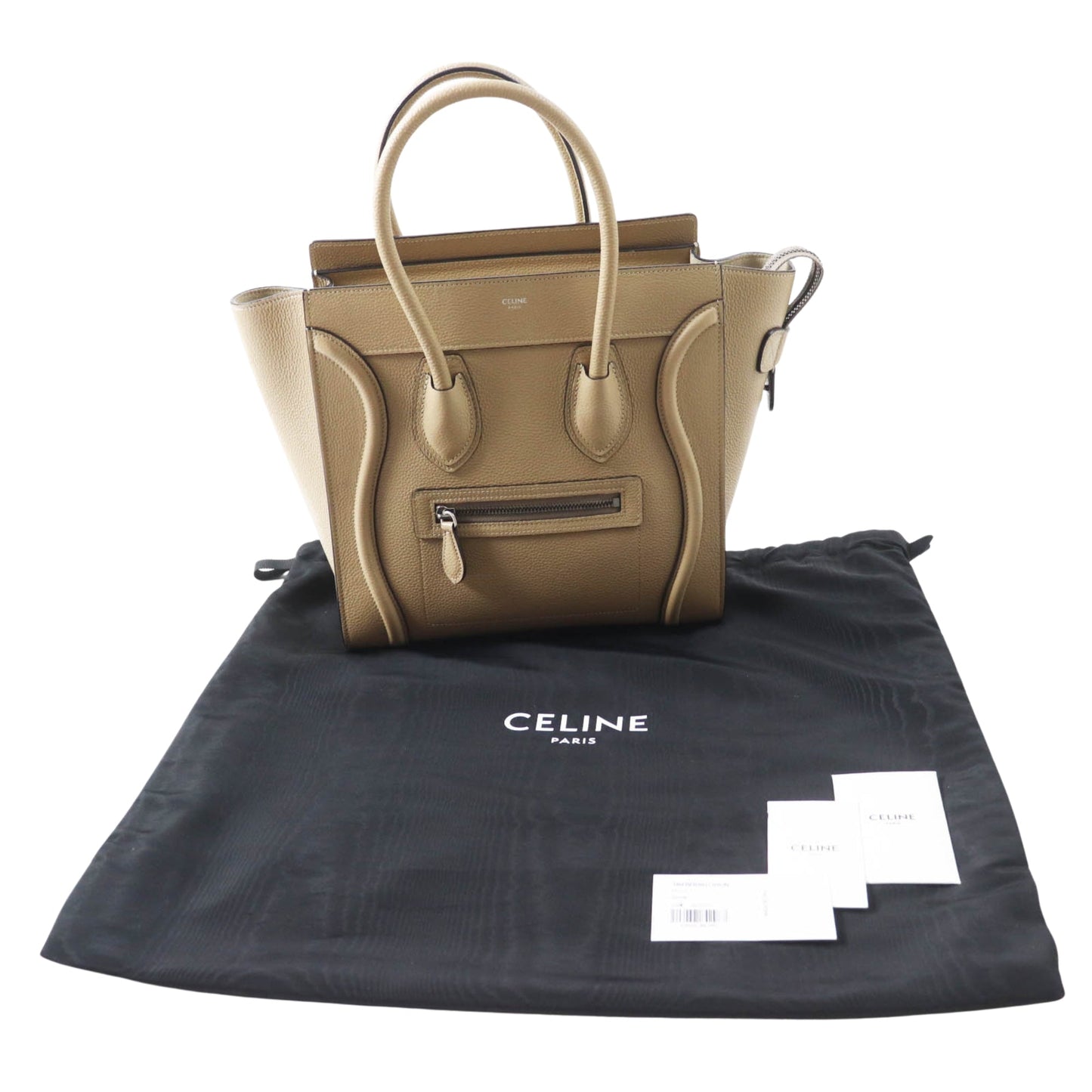 Celine Micro Drummed Calfskin Luggage Tote