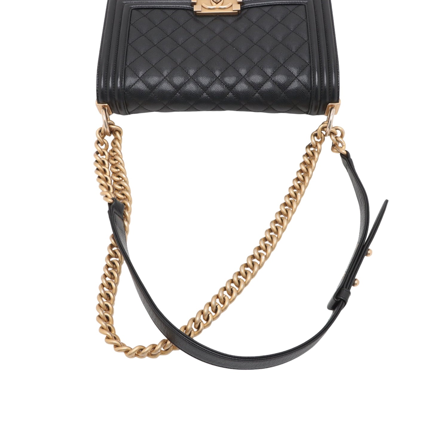 Chanel Old Medium Quilted Caviar Boy Flap