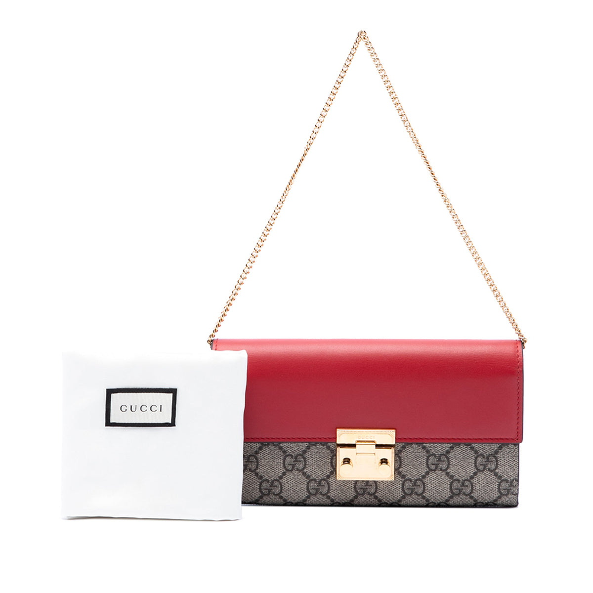 Gucci GG Supreme Padlock Wallet On Chain