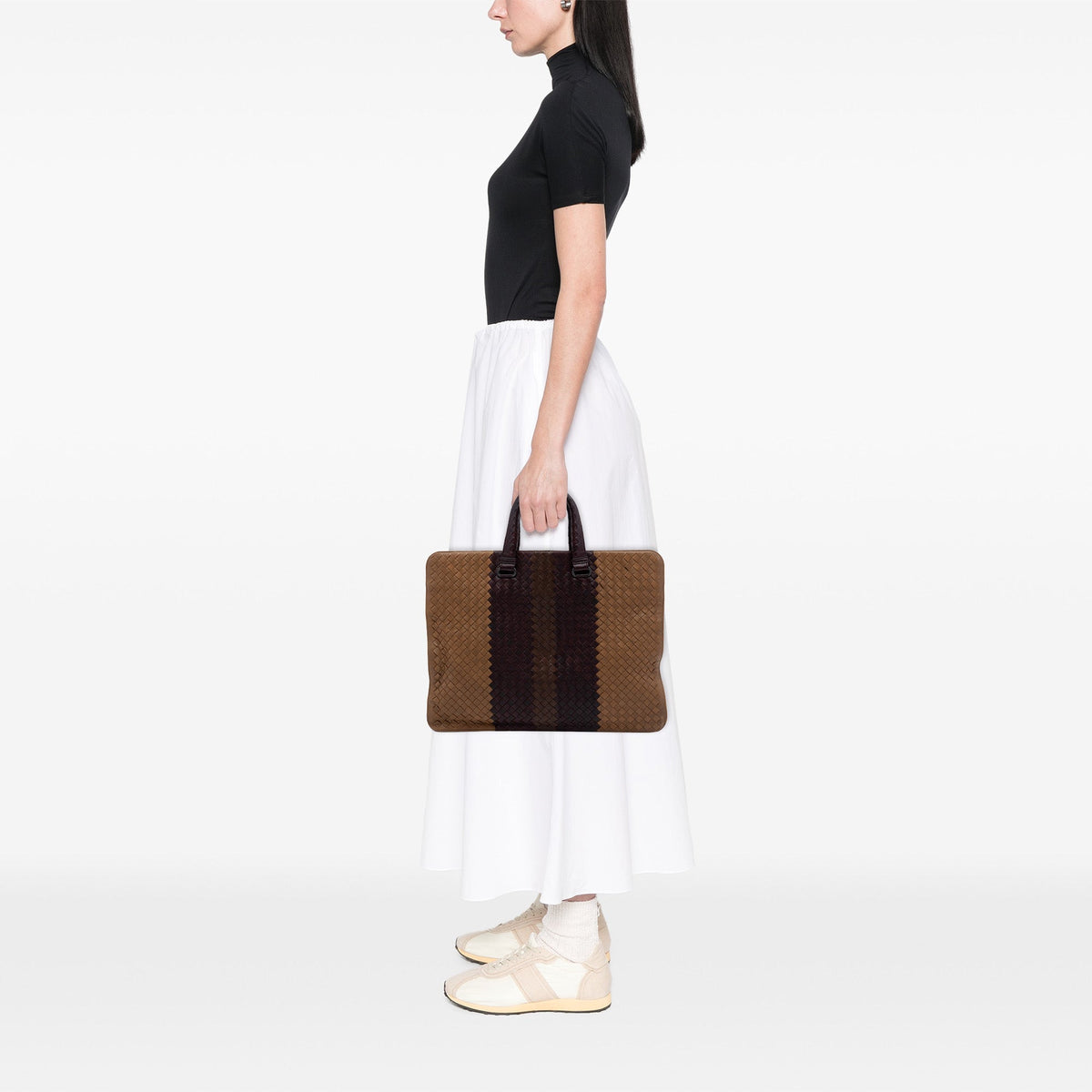 Bottega Veneta Nappa Intrecciato Club Fume Briefcase