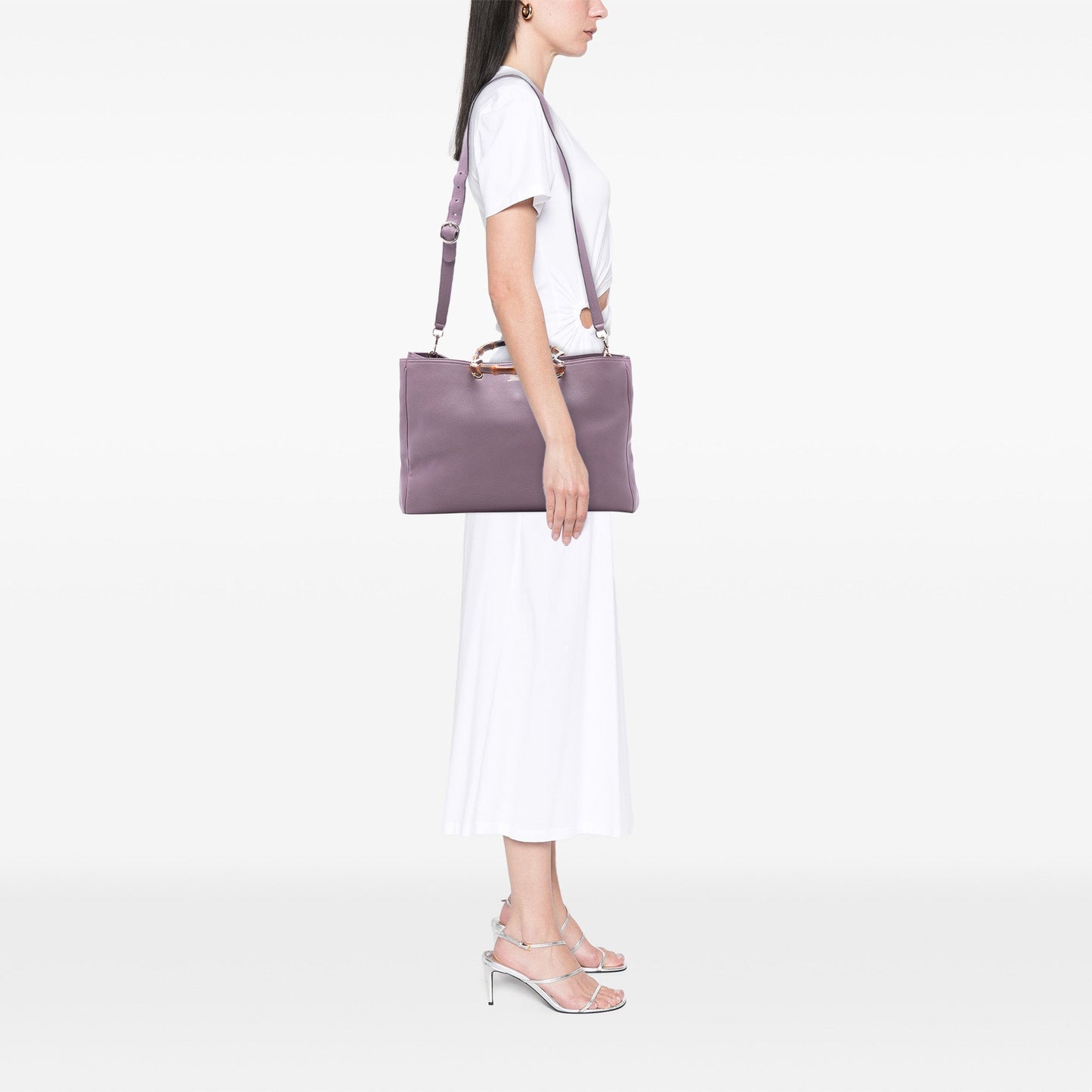Gucci Large Calfskin Bamboo Shopper Satchel