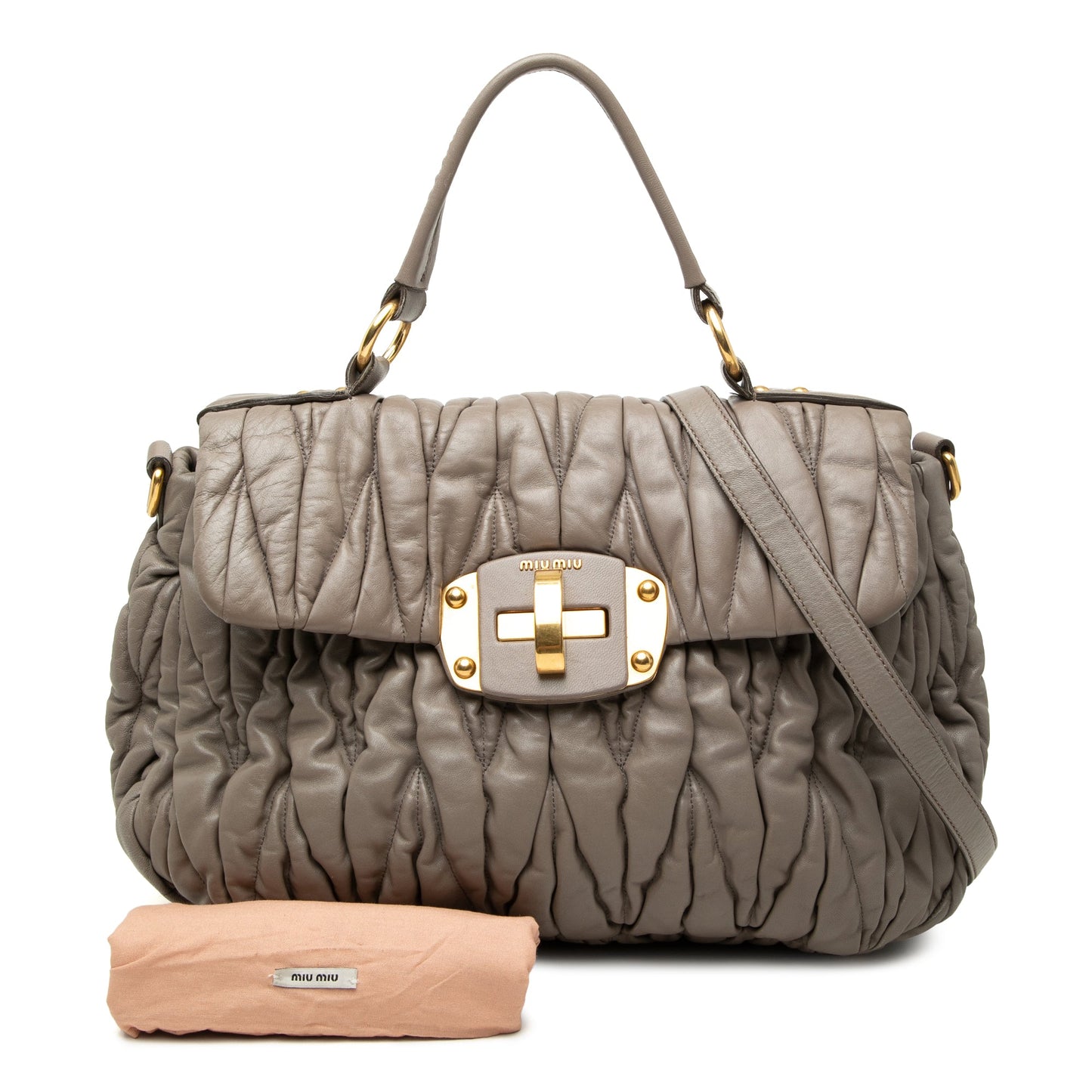 Miu Miu Matelasse Nappa Satchel