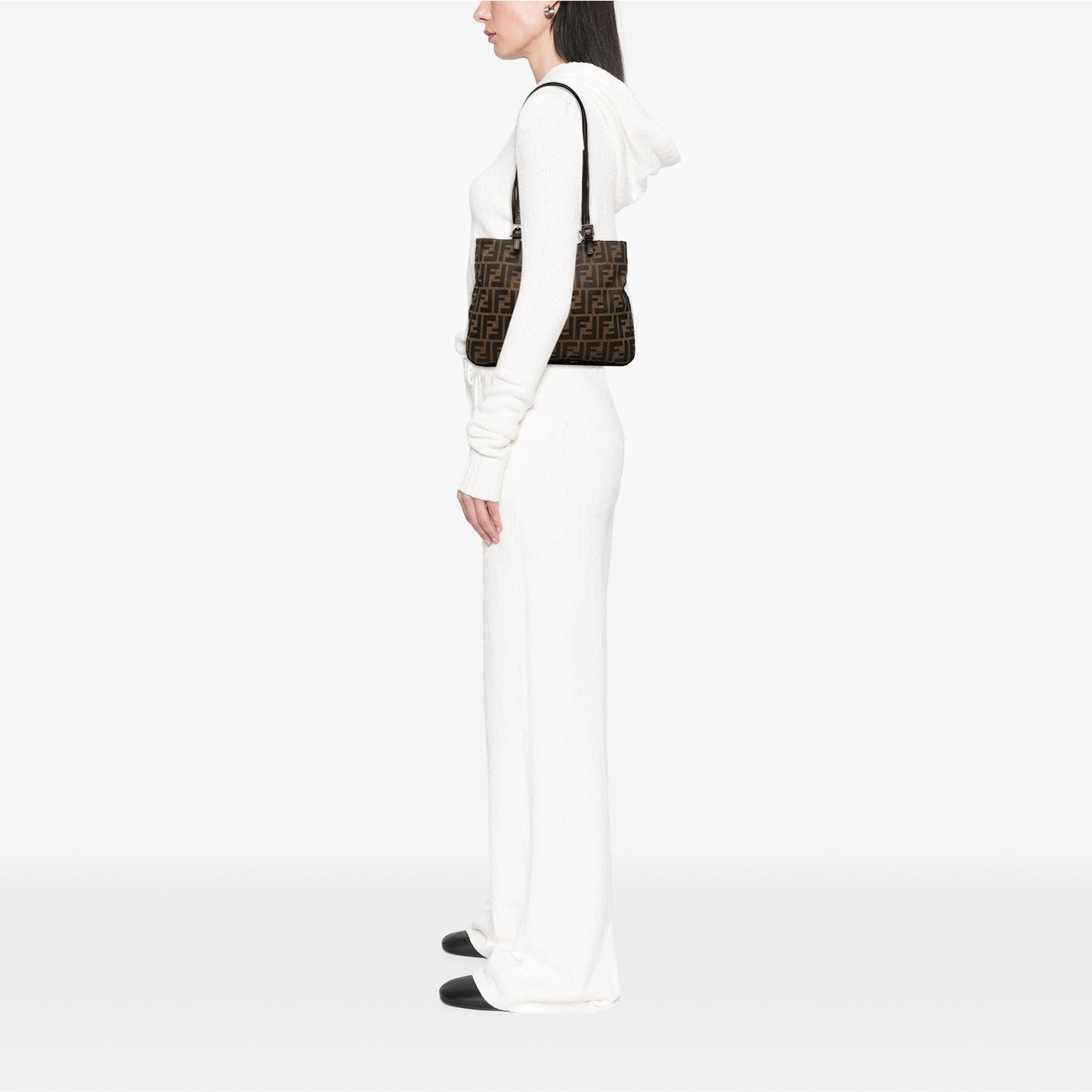Fendi Zucca Canvas Shoulder Bag