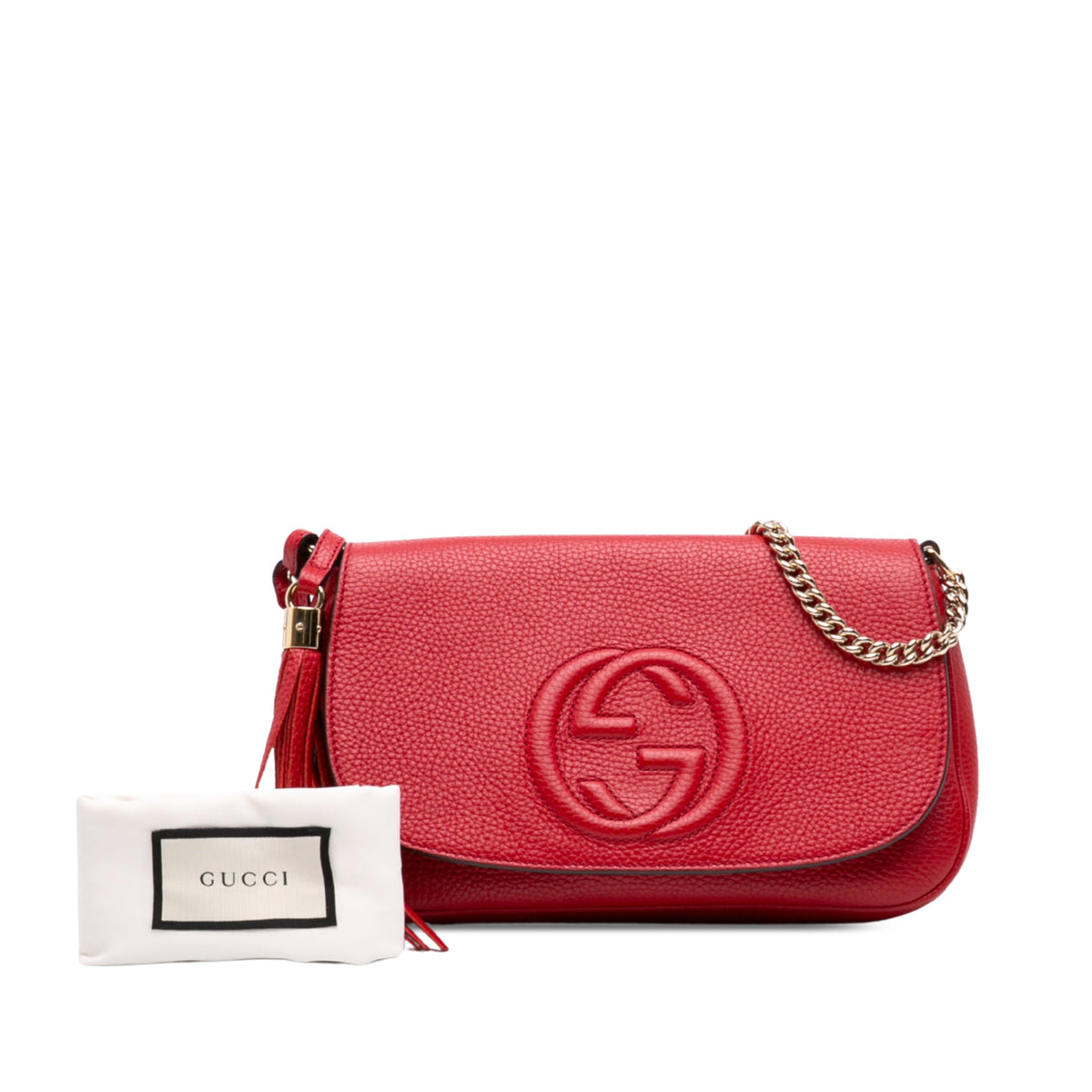 Gucci Medium Calfskin Soho Chain Flap Crossbody