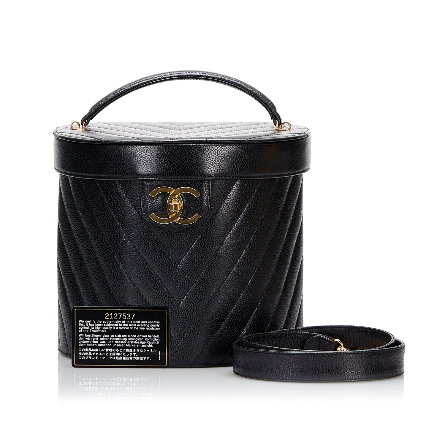 Chanel CC Caviar Leather Vanity Bag