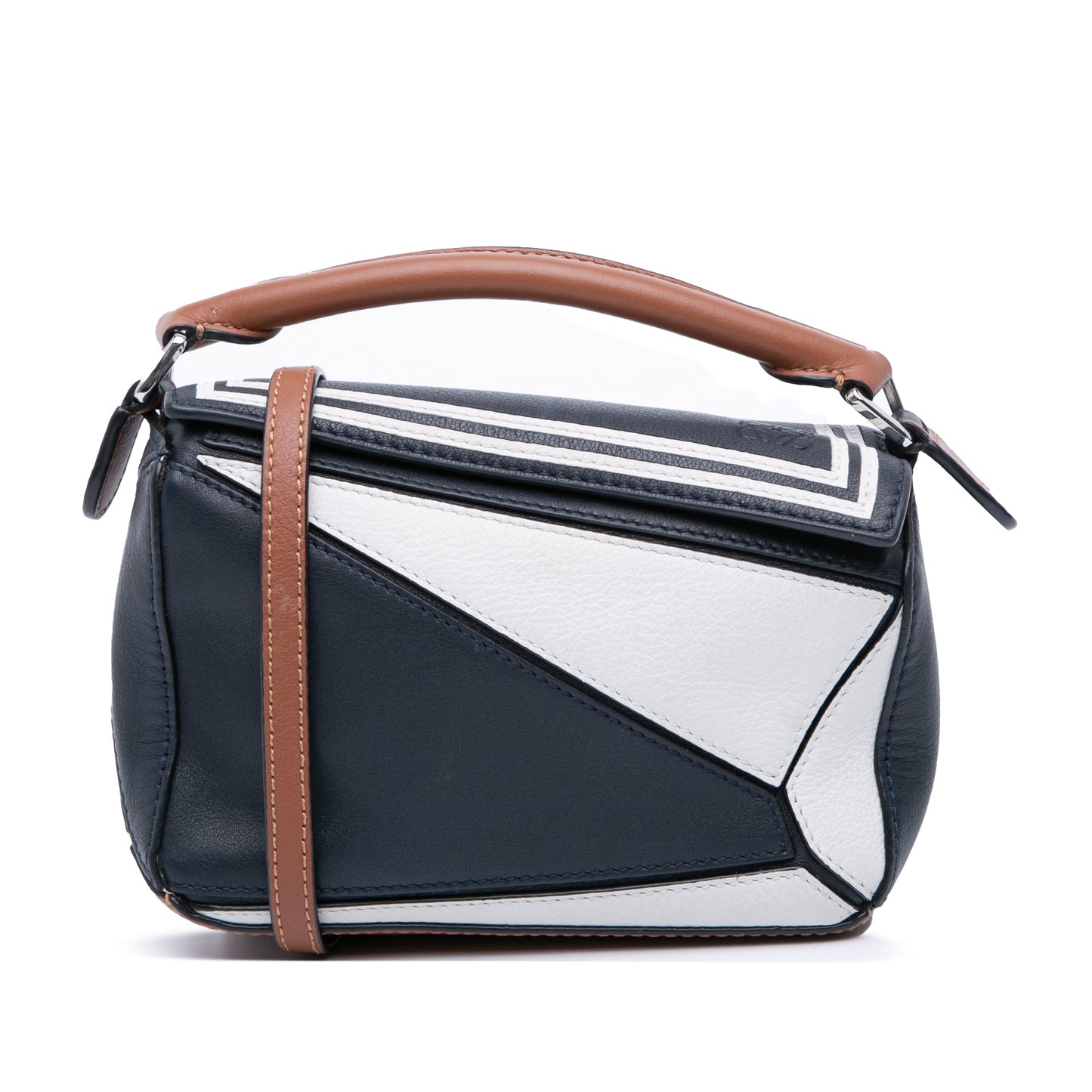 LOEWE Mini Tricolor Calfskin Sailor Puzzle Satchel