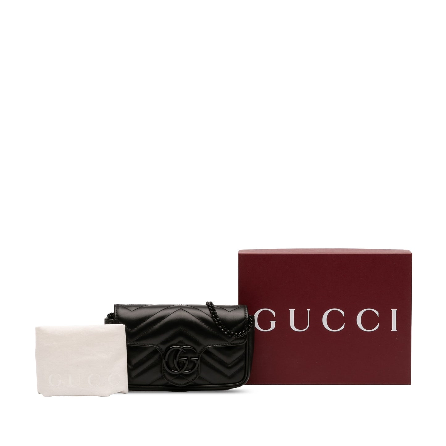 Gucci Mini GG Marmont Matelasse Calfskin Monochrome Flap Crossbody