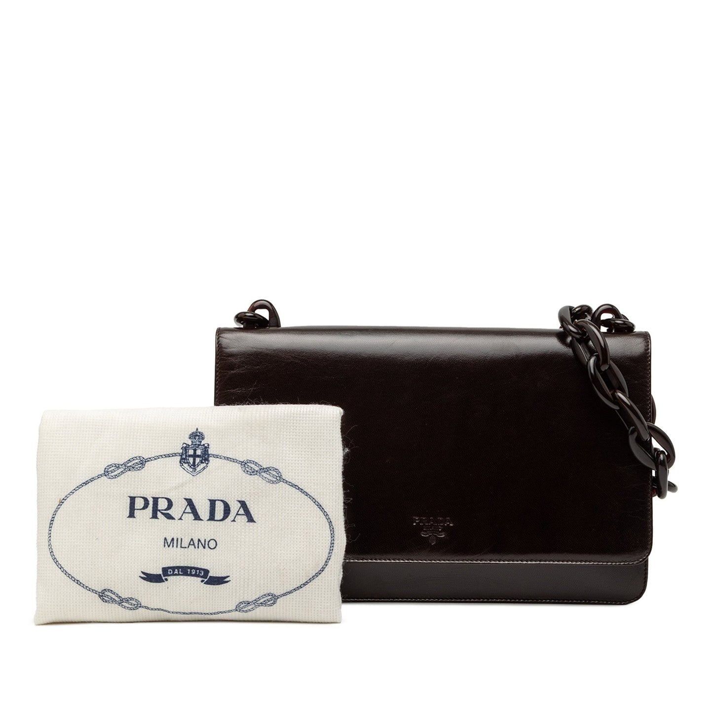 Goatskin Madras Swing Chain Shoulder Bag