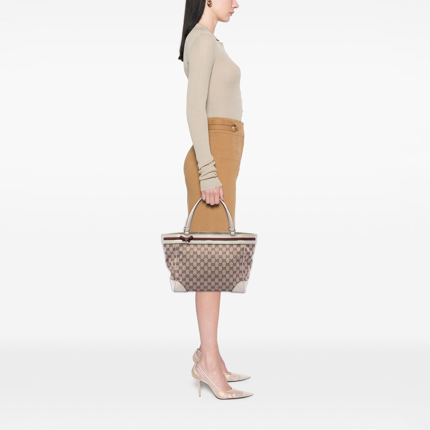 Gucci GG Canvas Web Mayfair Tote