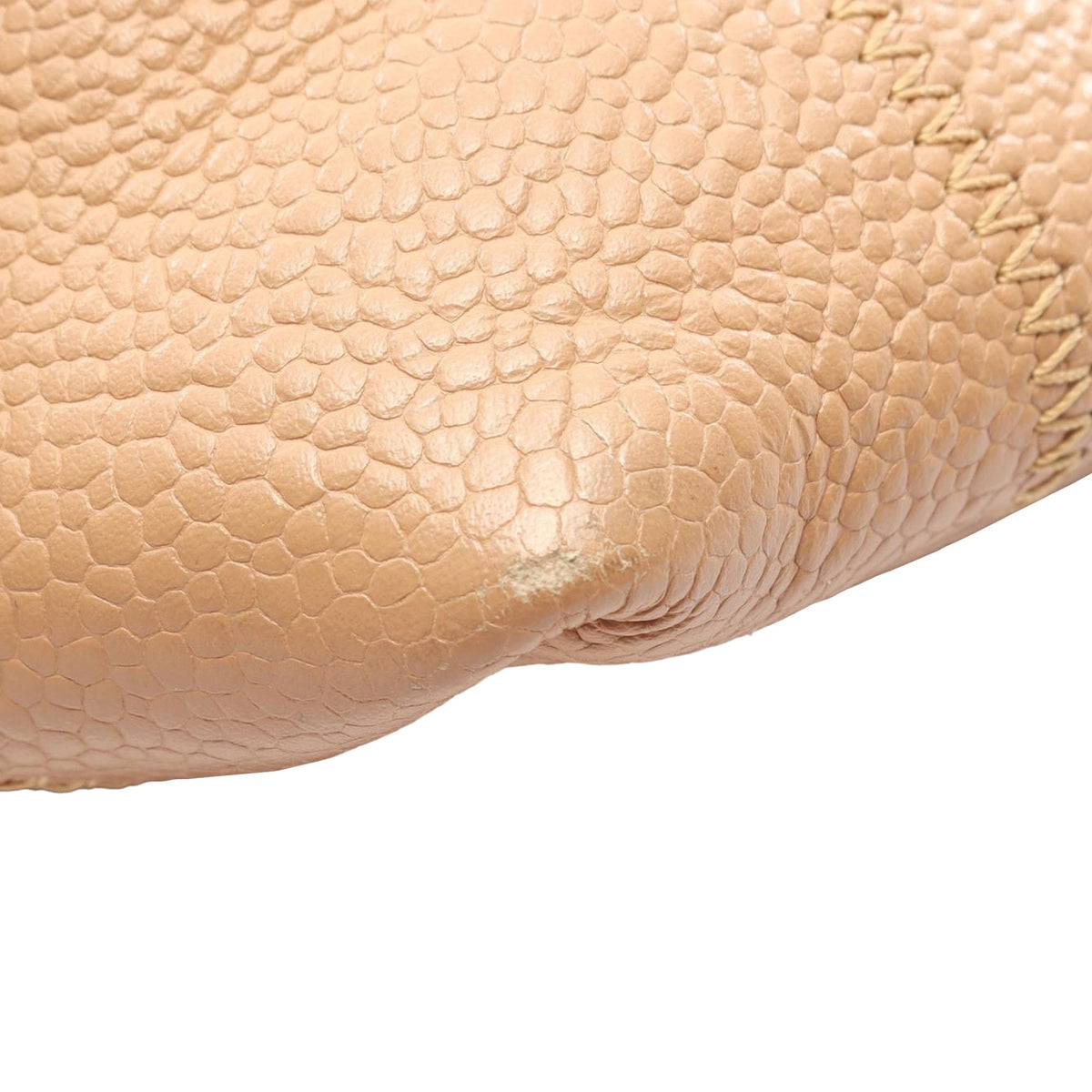 Chanel Caviar Leather Chocolate Bar Tote — Beige