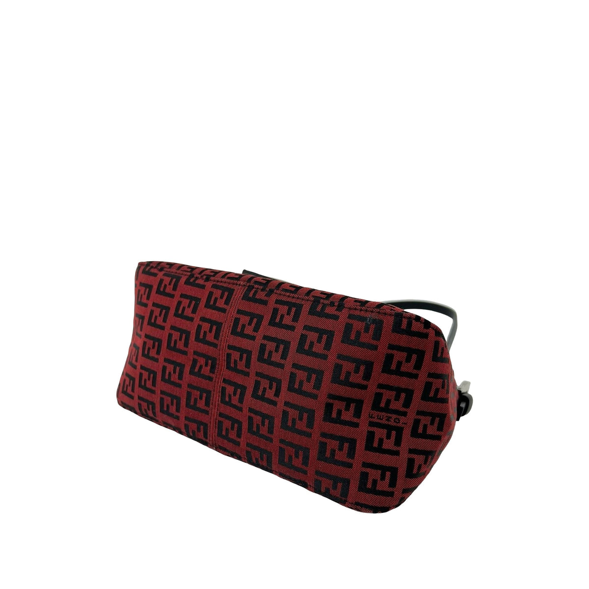 Fendi Mini Zucchino Canvas Baguette — Red