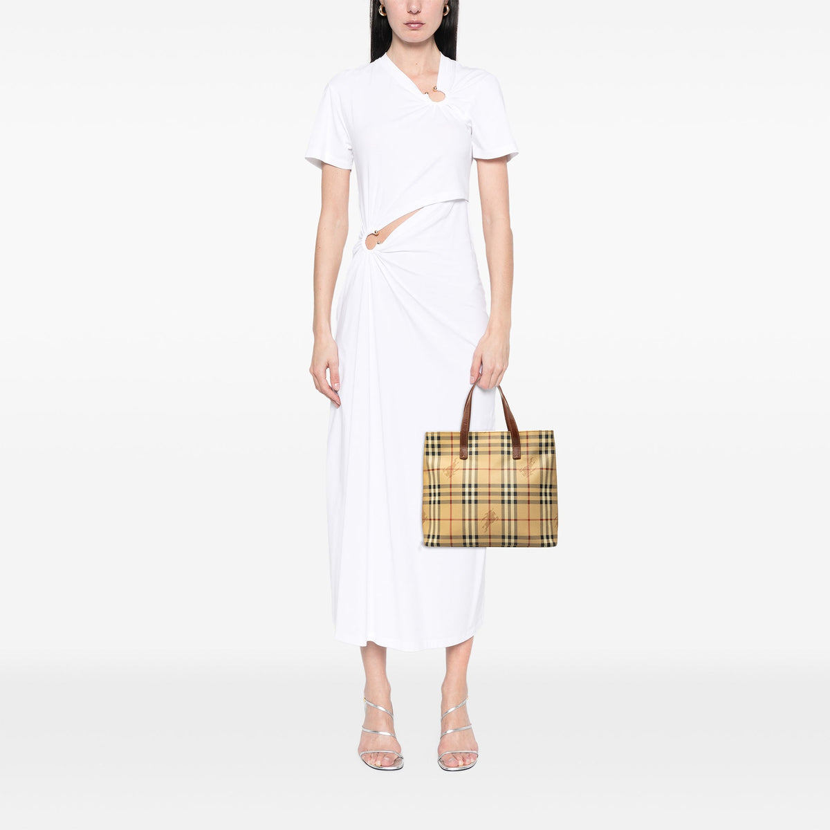 Burberry Haymarket Check Coated Canvas Tote
