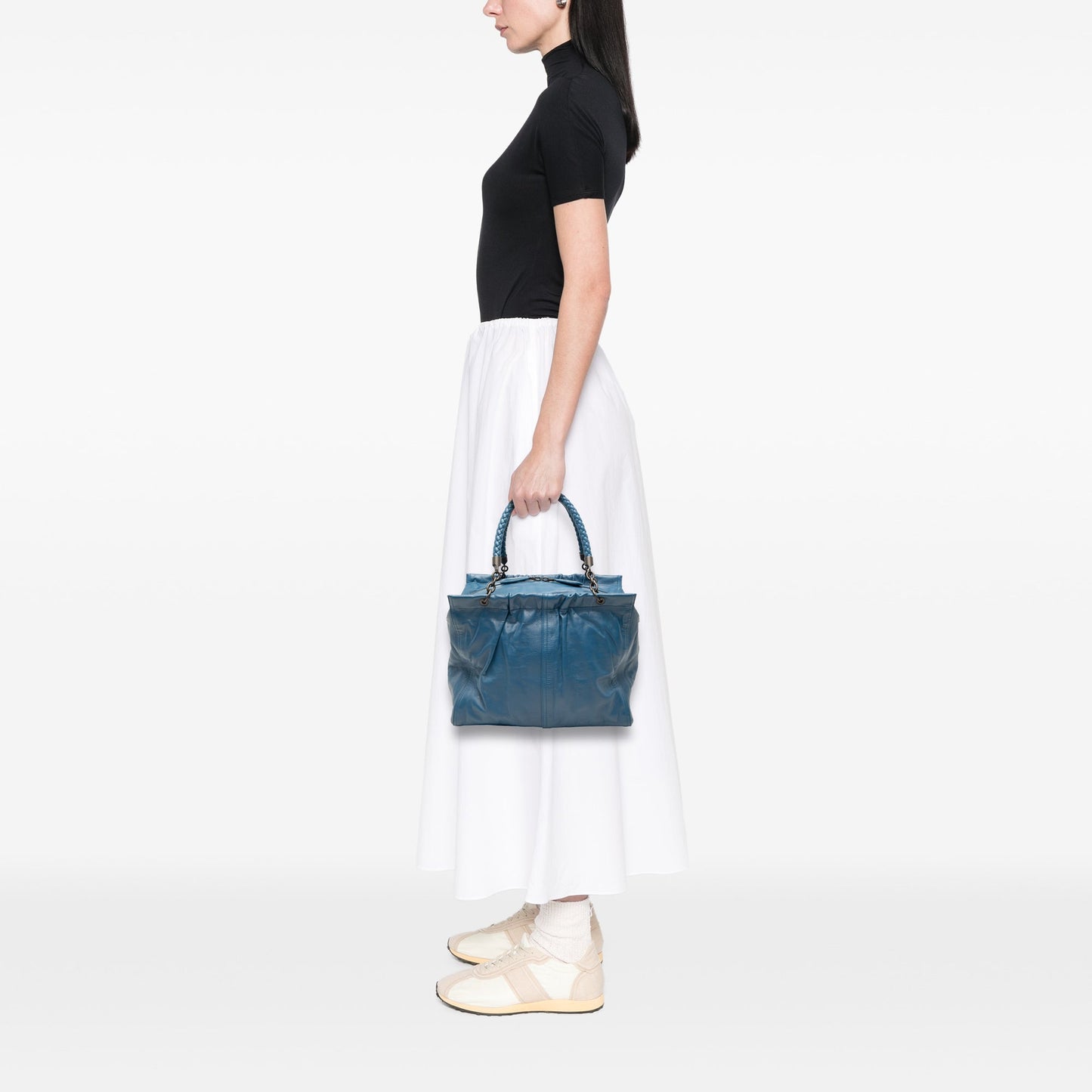 Bottega Veneta Nappa Intrecciato Trimmed Handbag