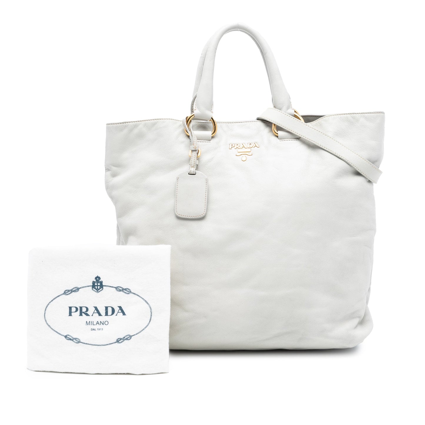 Prada Soft Calf Open Convertible Tote