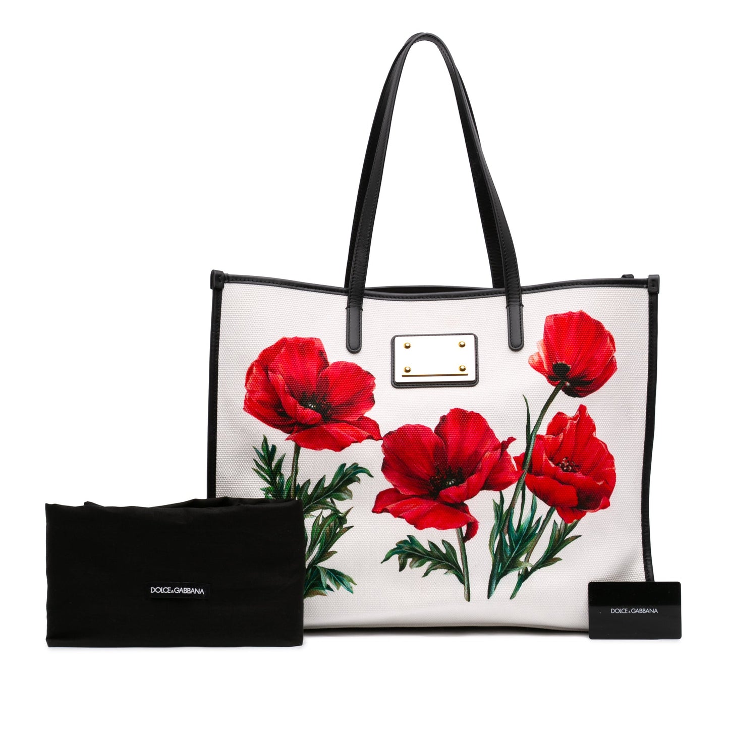 Dolce & Gabbana Canvas Floral Print Tote