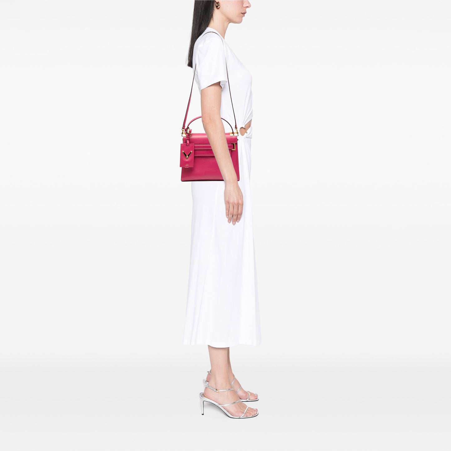 Valentino Small Leather My Rockstud Frame Satchel