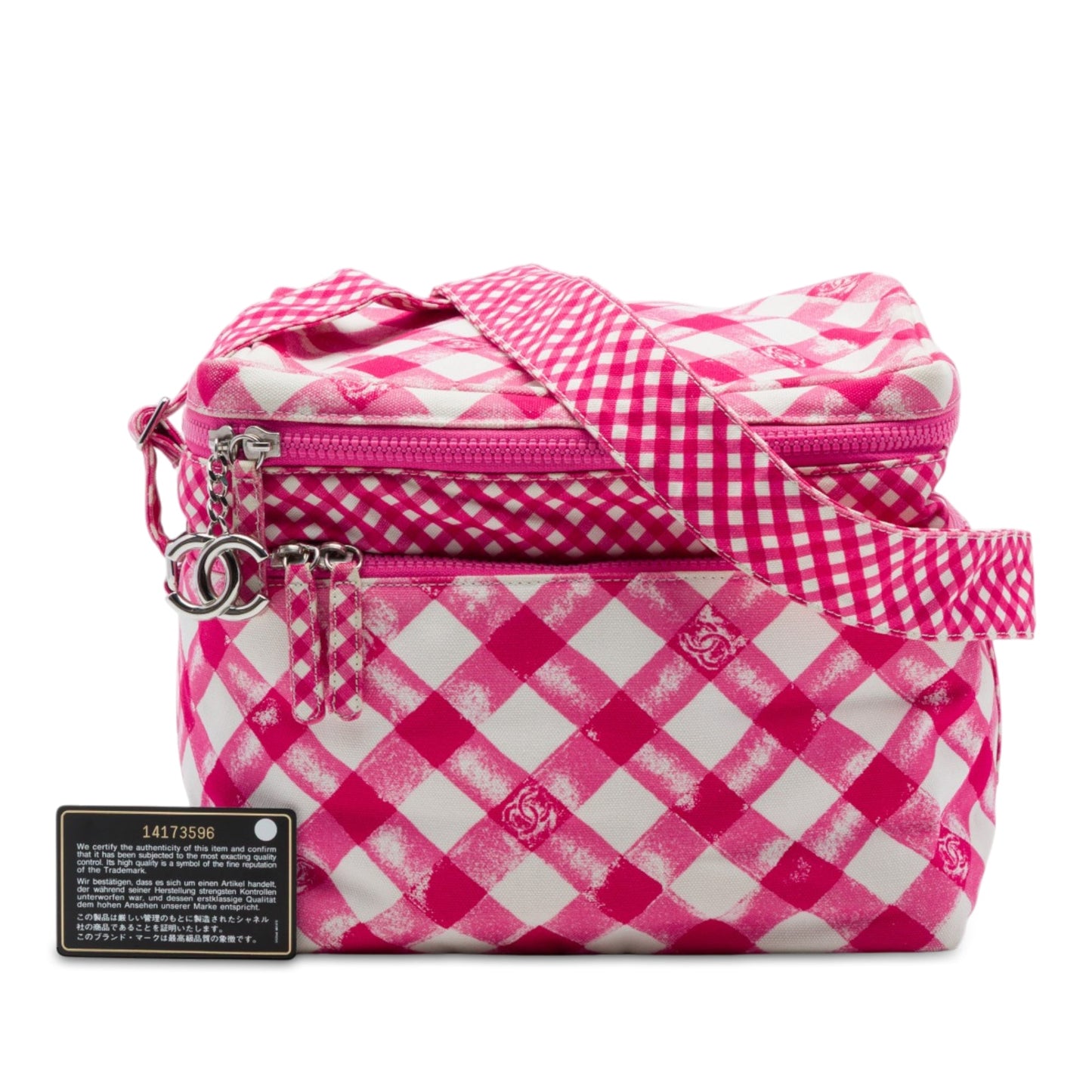 Chanel CC Canvas Gingham Lunch Box Shoulder Bag