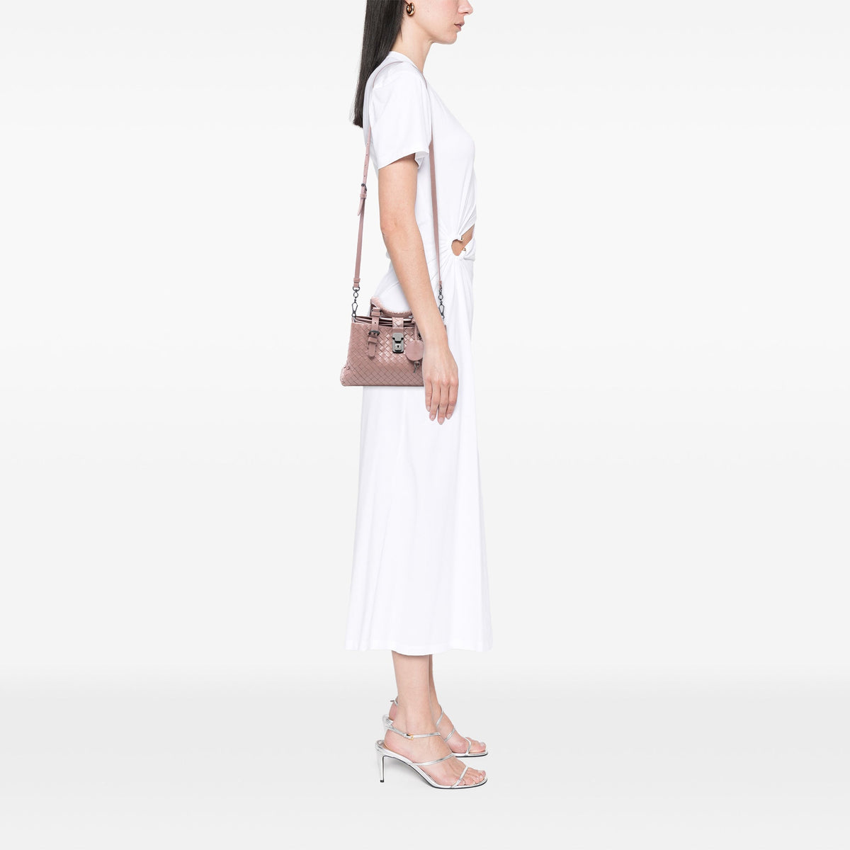 Bottega Veneta Mini Nappa Intrecciato Roma Satchel