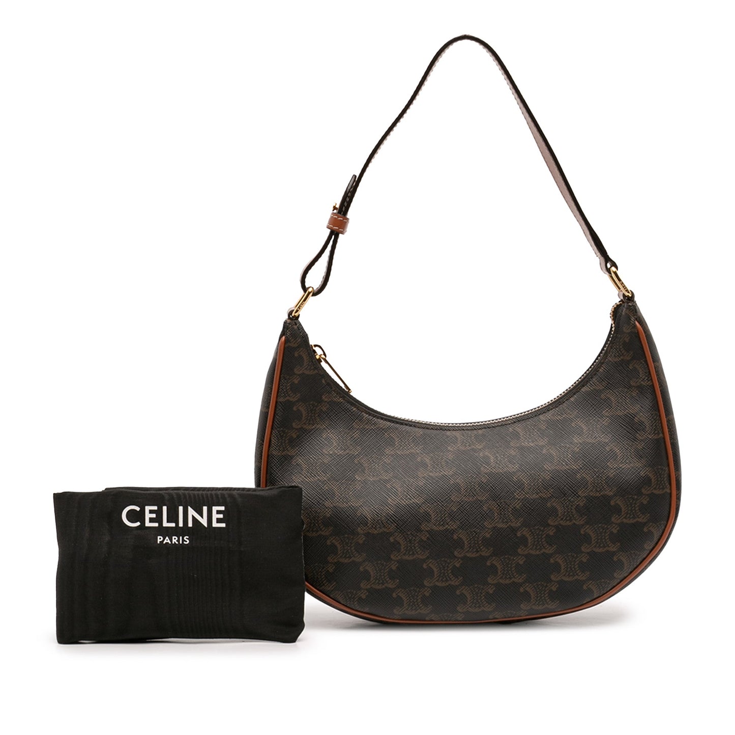 Celine Triomphe Coated Canvas Ava Shoulder Bag