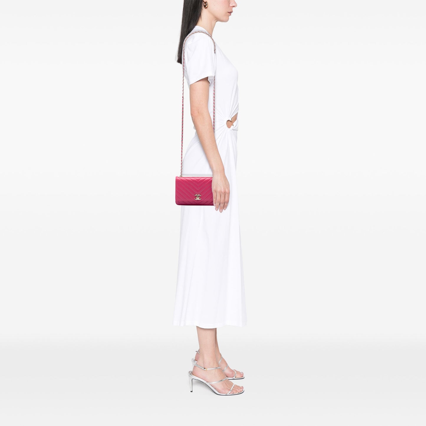 Chanel Chevron Lambskin Trendy CC Wallet on Chain