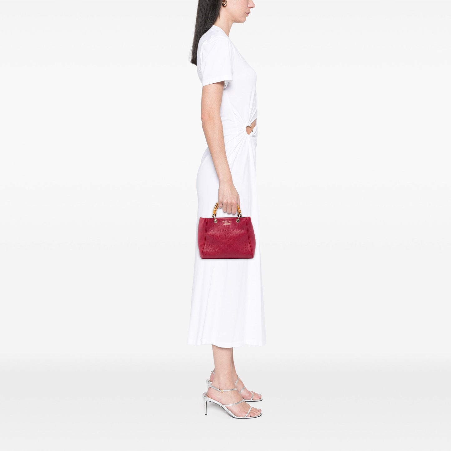 Gucci Mini Calfskin Bamboo Shopper Satchel