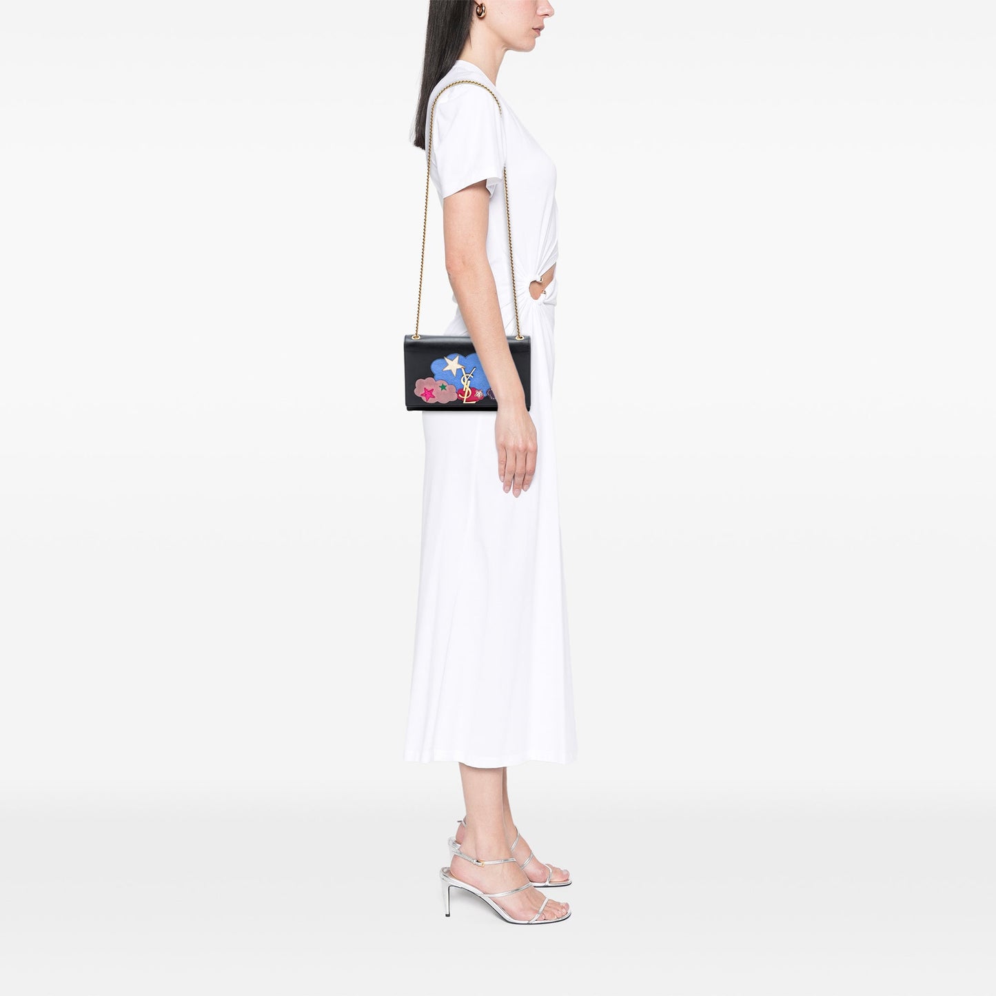 Medium Lambskin Cloud Star Patchwork Monogram Kate Crossbody