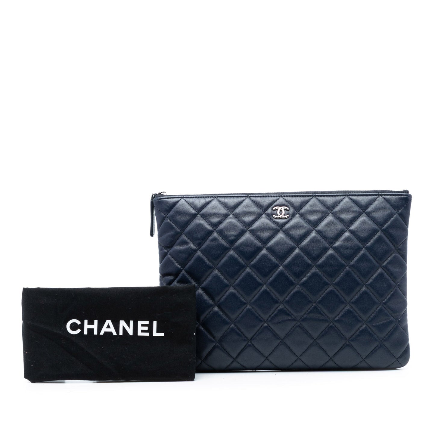 Medium Quilted Lambskin O Case Clutch
