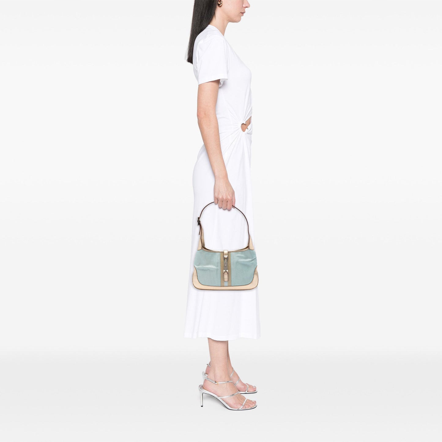 Gucci Canvas Web Jackie Shoulder Bag