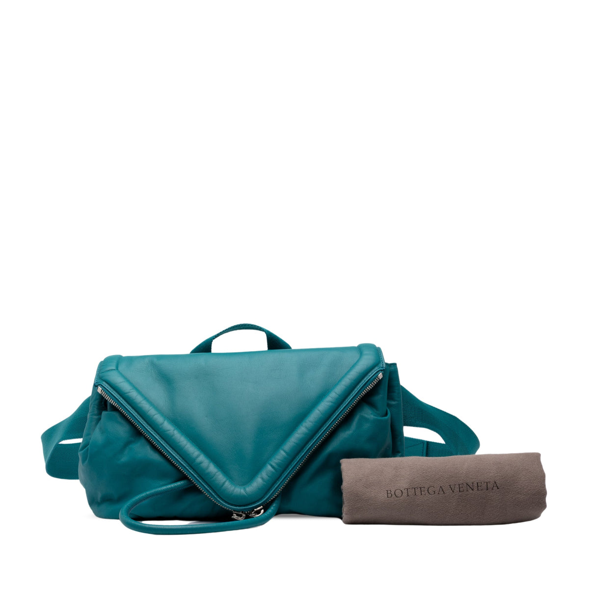 Bottega Veneta Nappa Beak Belt Bag — Blue
