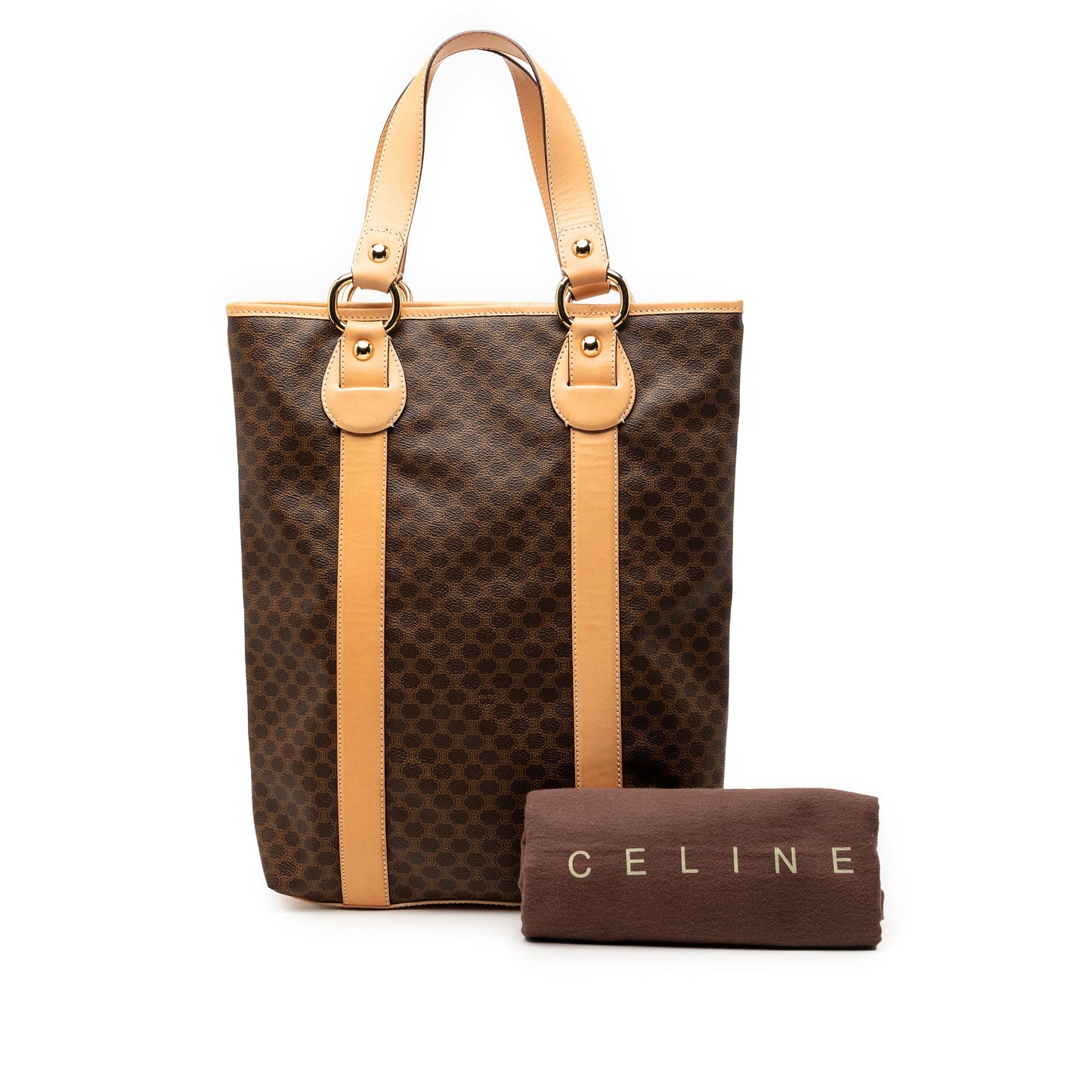 Celine Macadam Coated Canvas Vertical Tote