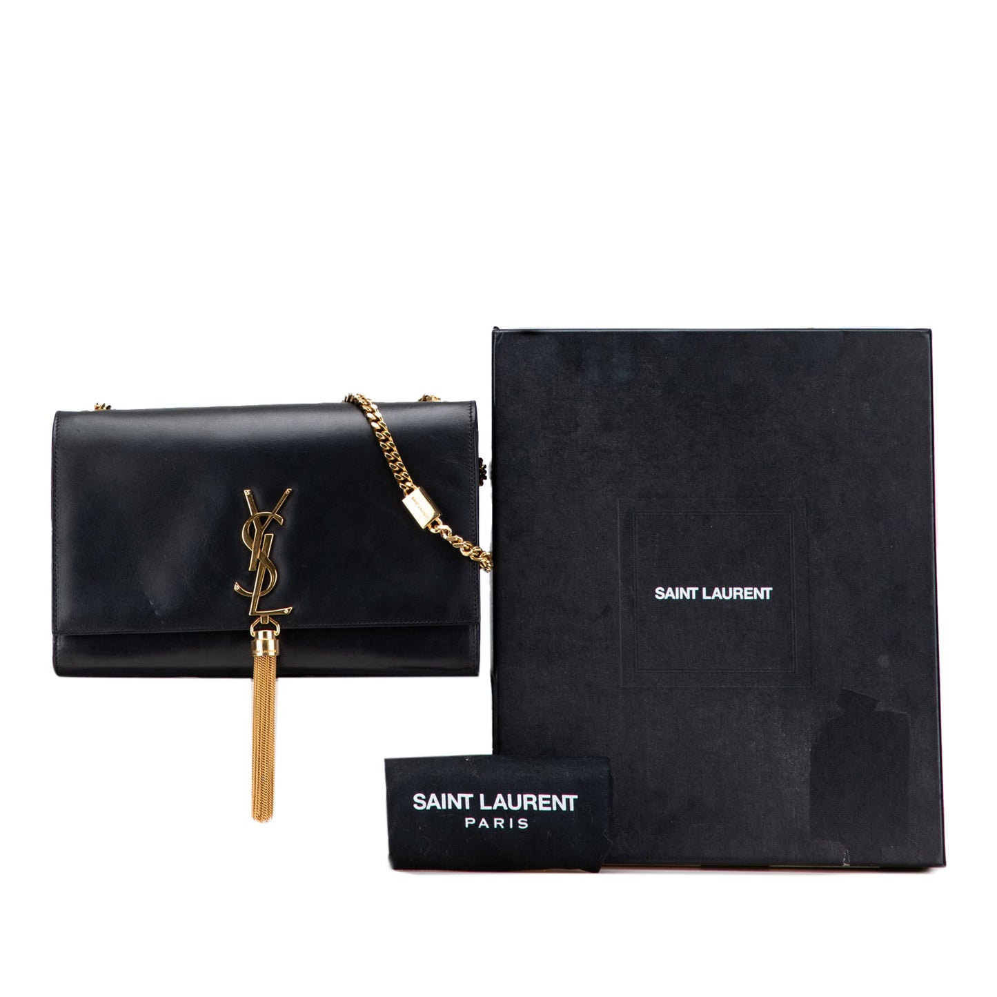 Saint Laurent Medium Smooth Calfskin Classic Monogram Kate Tassel Crossbody