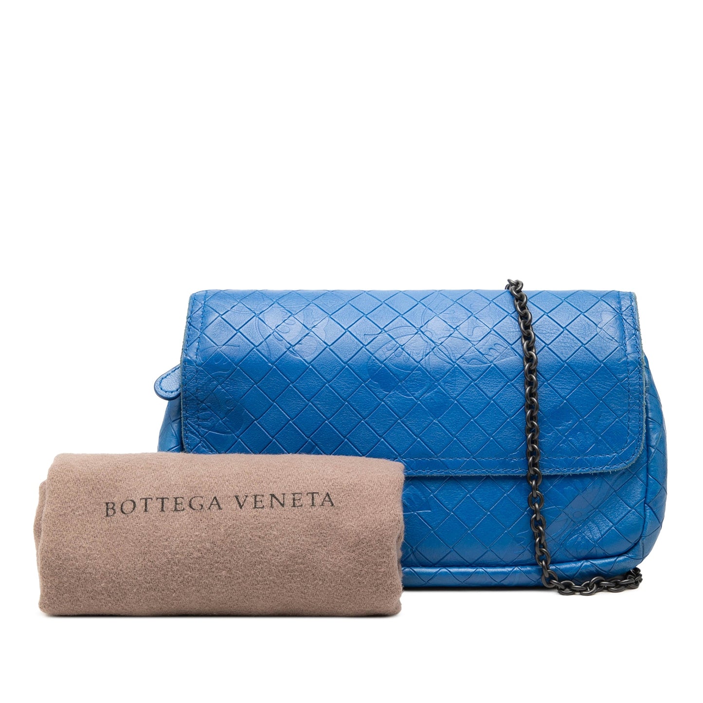 Bottega Veneta Small Calfskin Intrecciomirage Embossed Butterfly Chain Crossbody
