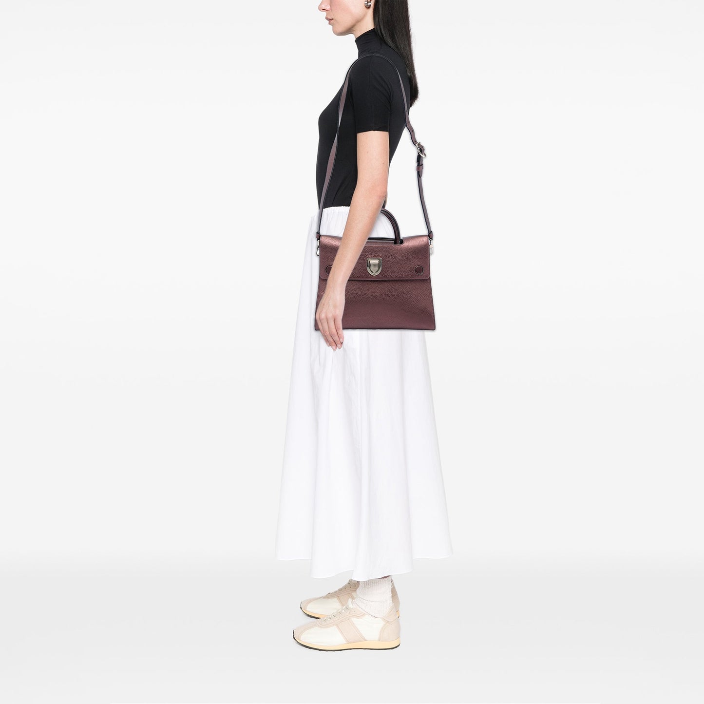 Dior Medium Metallic Grained Calfskin Diorever Satchel