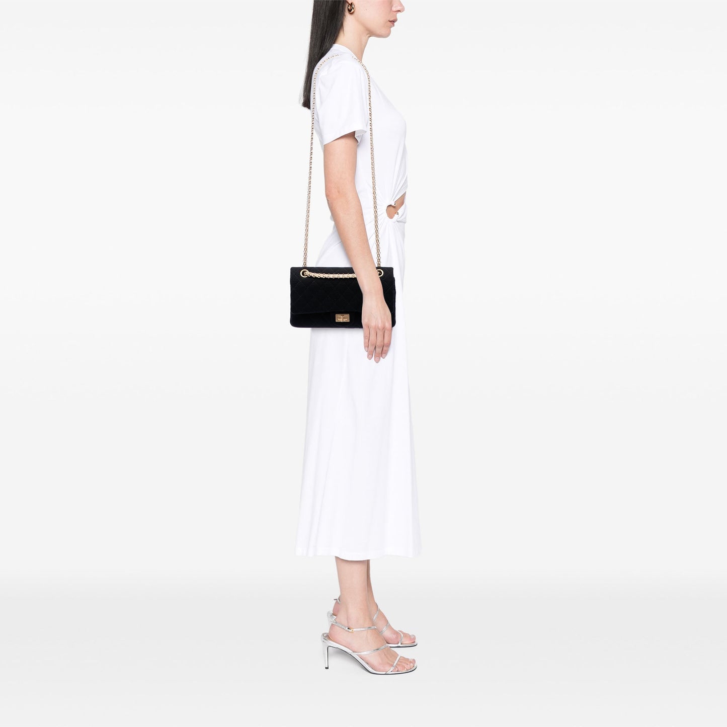 Chanel Quilted Jersey Reissue 2.55 Double Flap 225