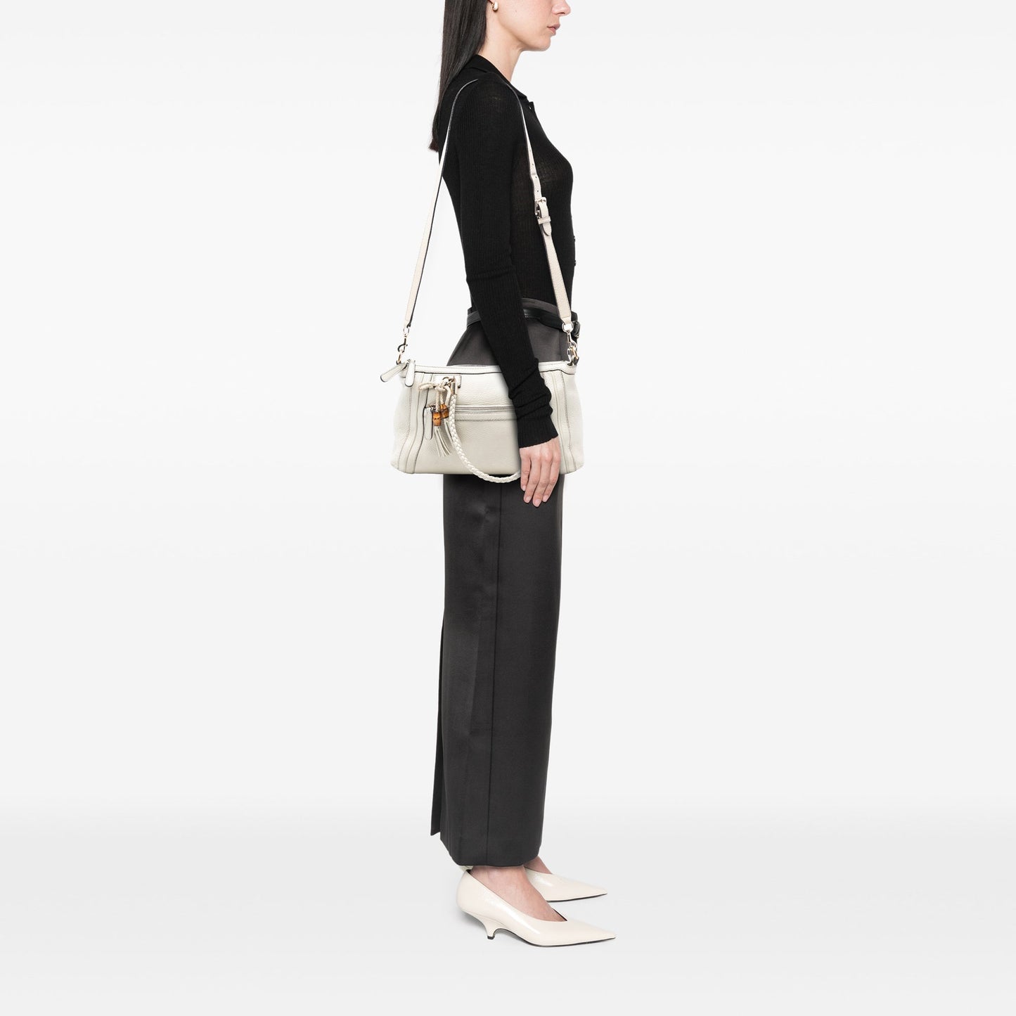 Gucci Pebbled Calfskin Bella Satchel