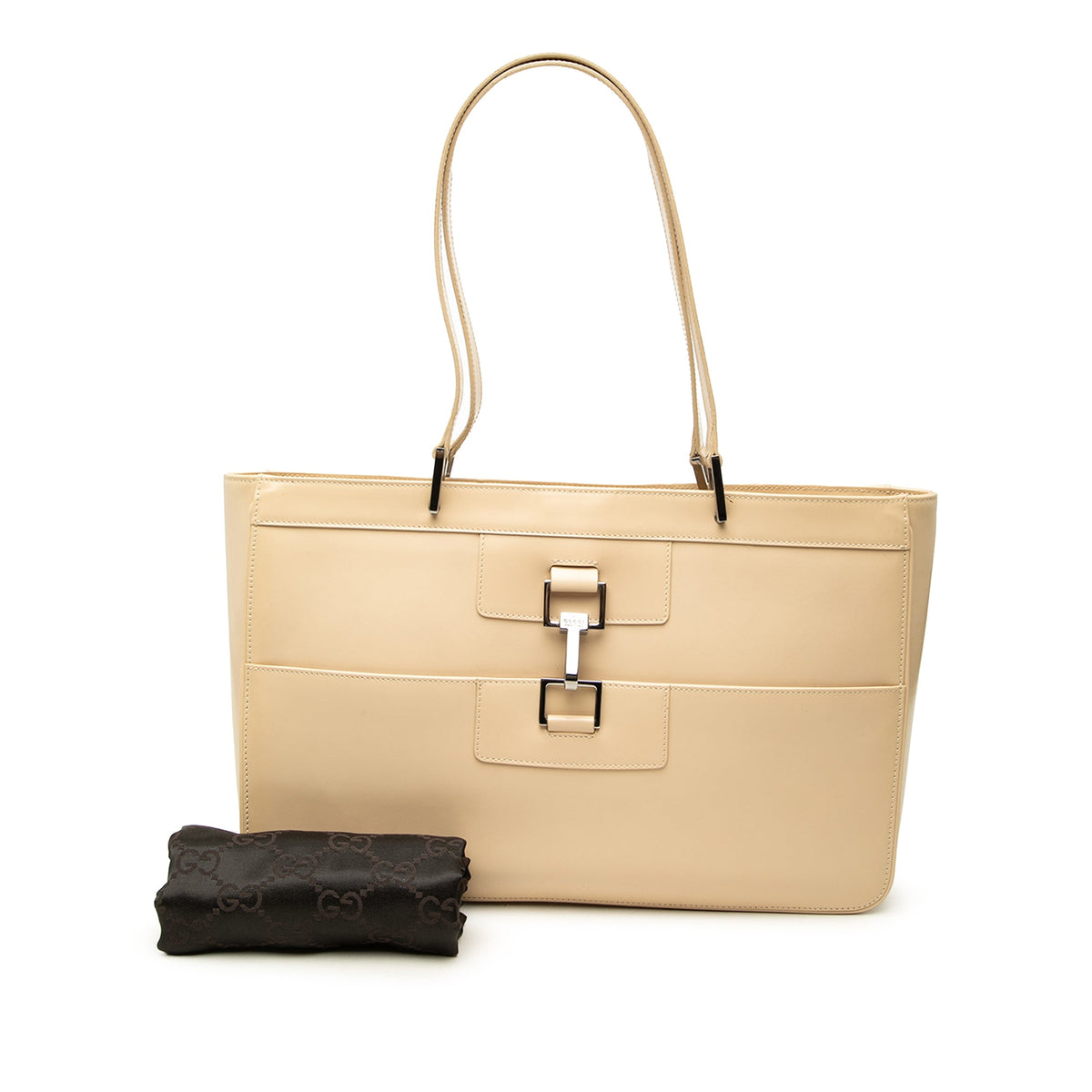Gucci Calfskin Jackie Tote — Beige