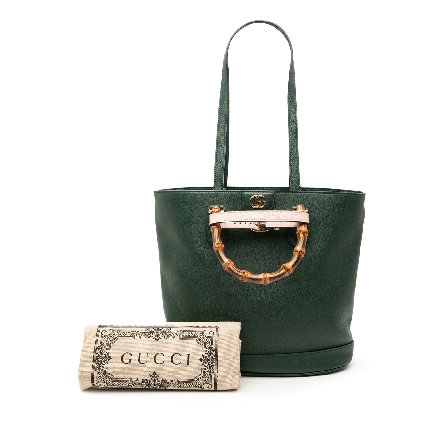 Medium Calfskin Bamboo Diana Convertible Bucket Bag