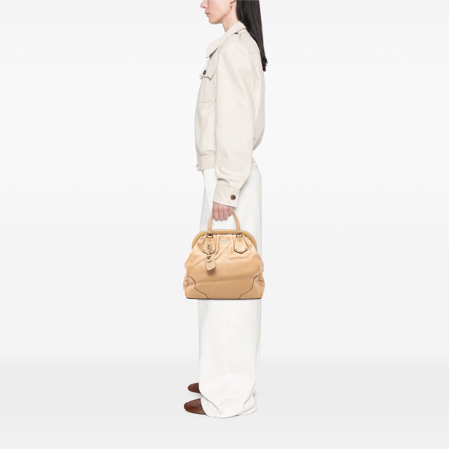 Prada Cervo Antik Frame Handbag