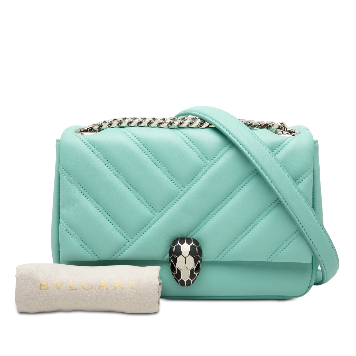 Bvlgari Small Leather Serpenti Cabochon Crossbody