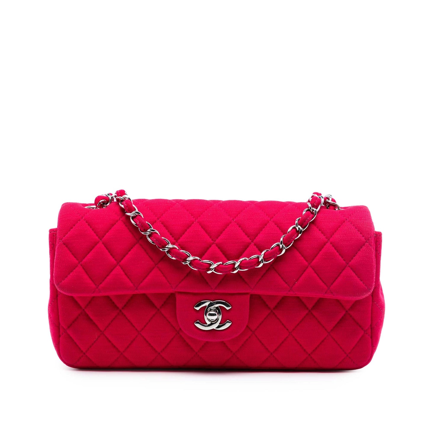 Chanel CC Quilted Jersey East West Single Flap