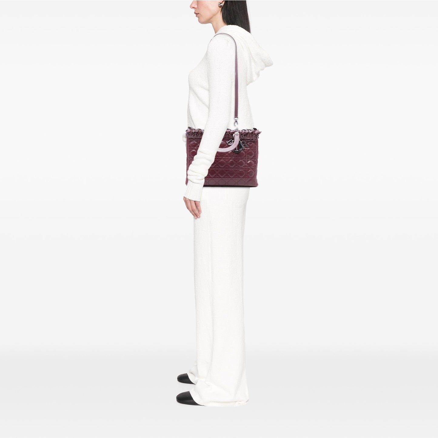 Dior Large Lambskin Cannage Bow Lady Dior
