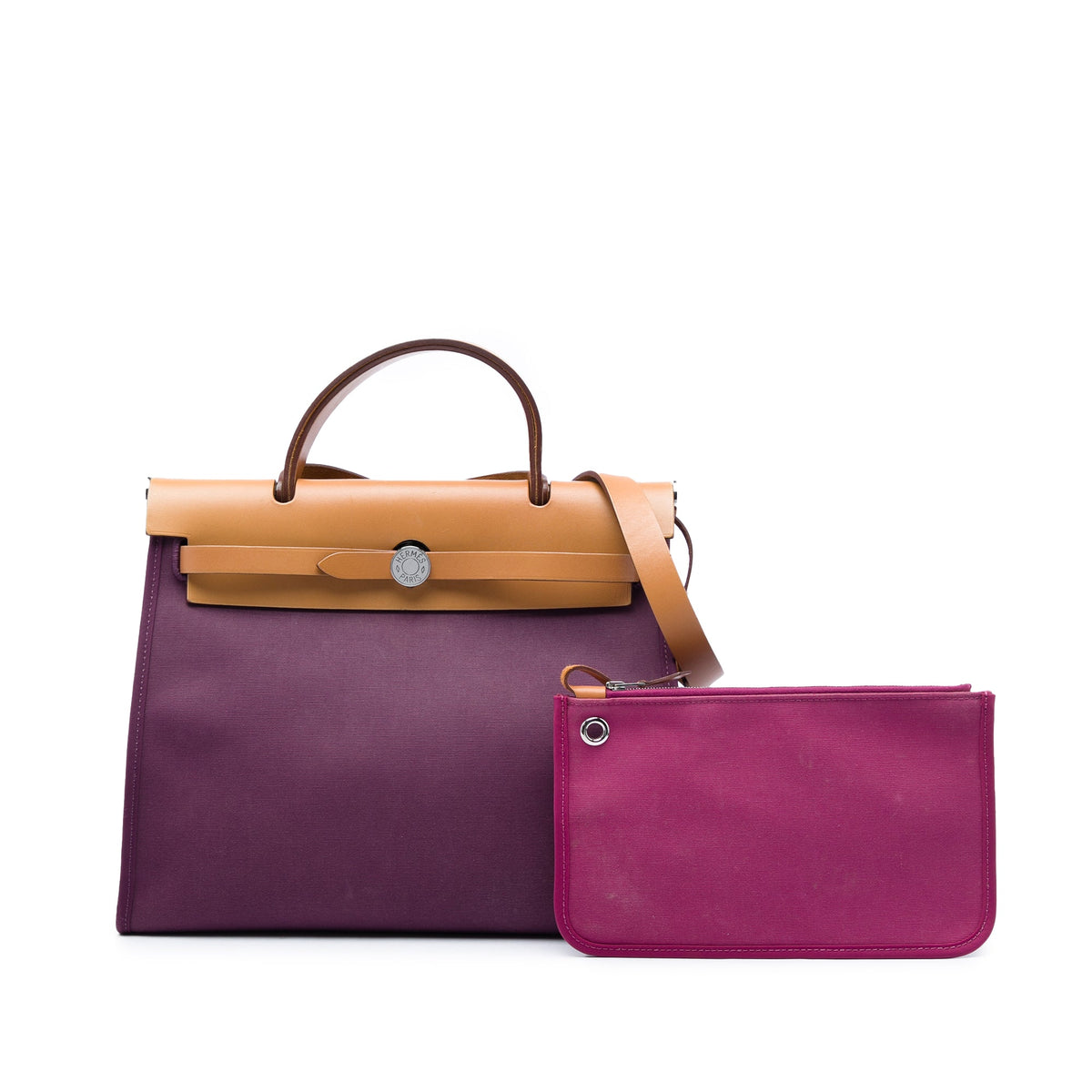 Hermès Toile Verso Herbag Zip 31 — Purple