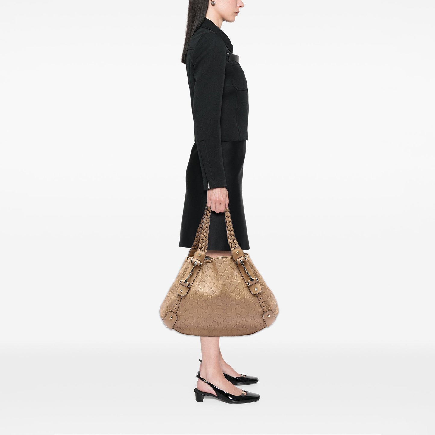 Gucci Guccissima Horsebit Pelham Shoulder Bag