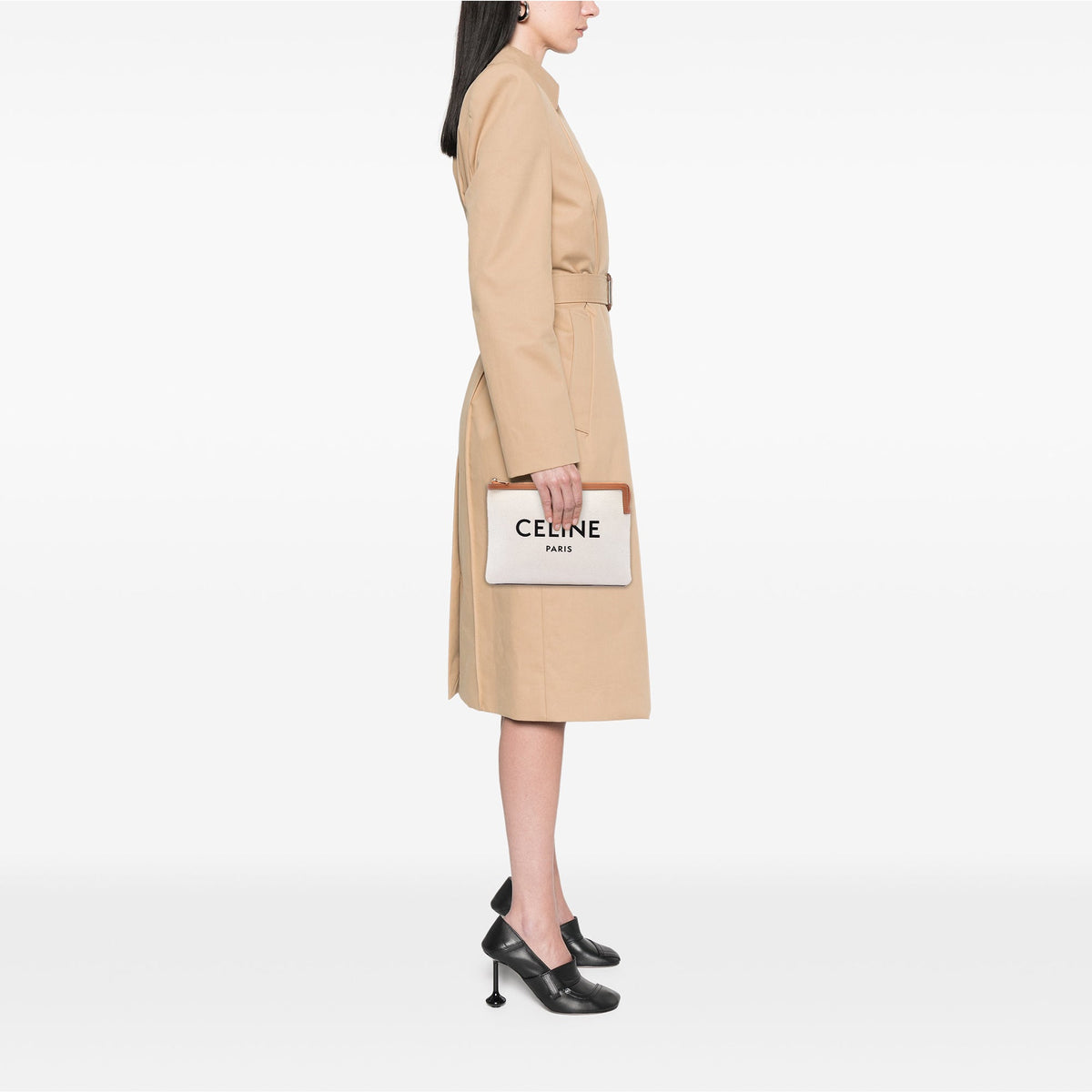 Celine Large Canvas Logo Pouch