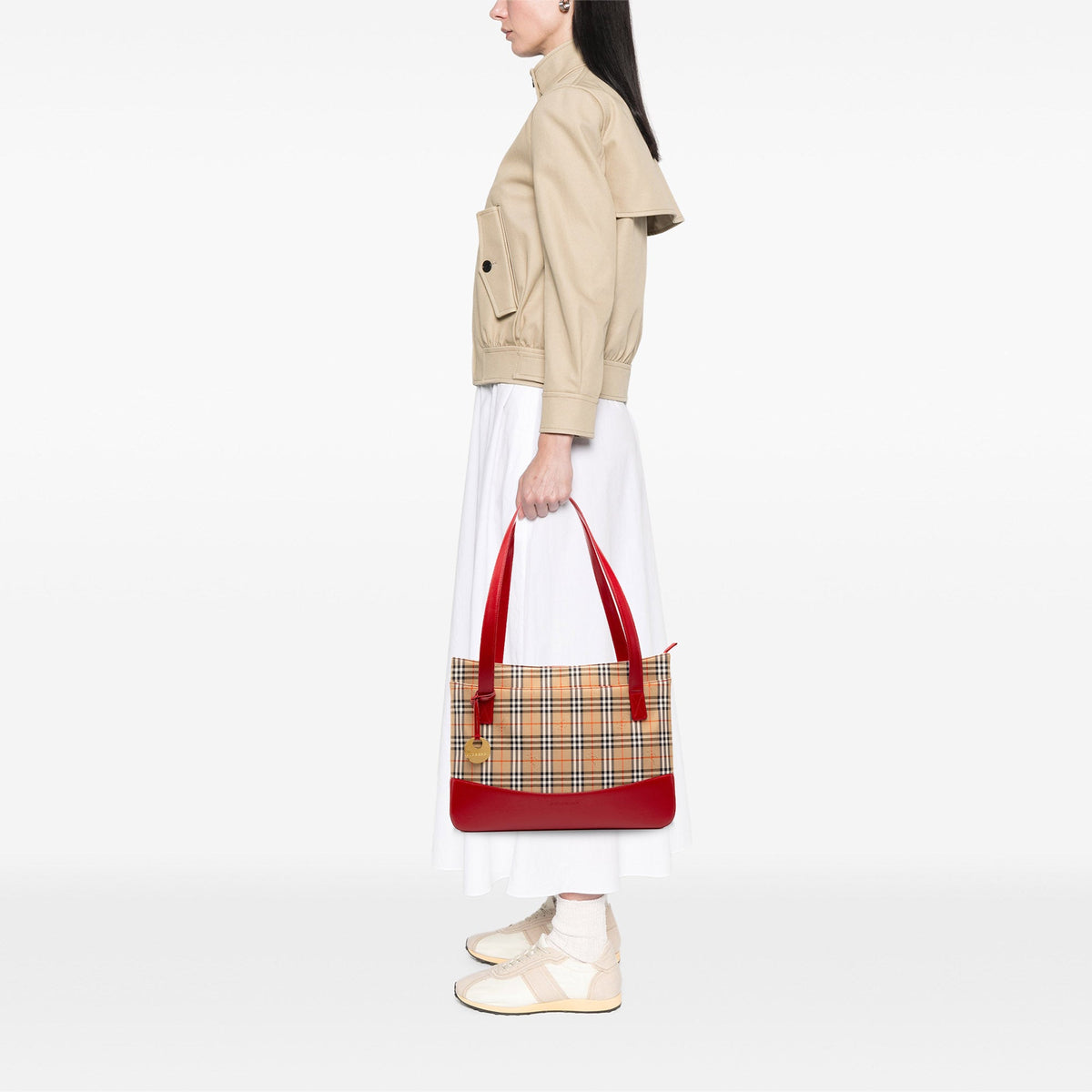 Burberry Haymarket Check Canvas Tote