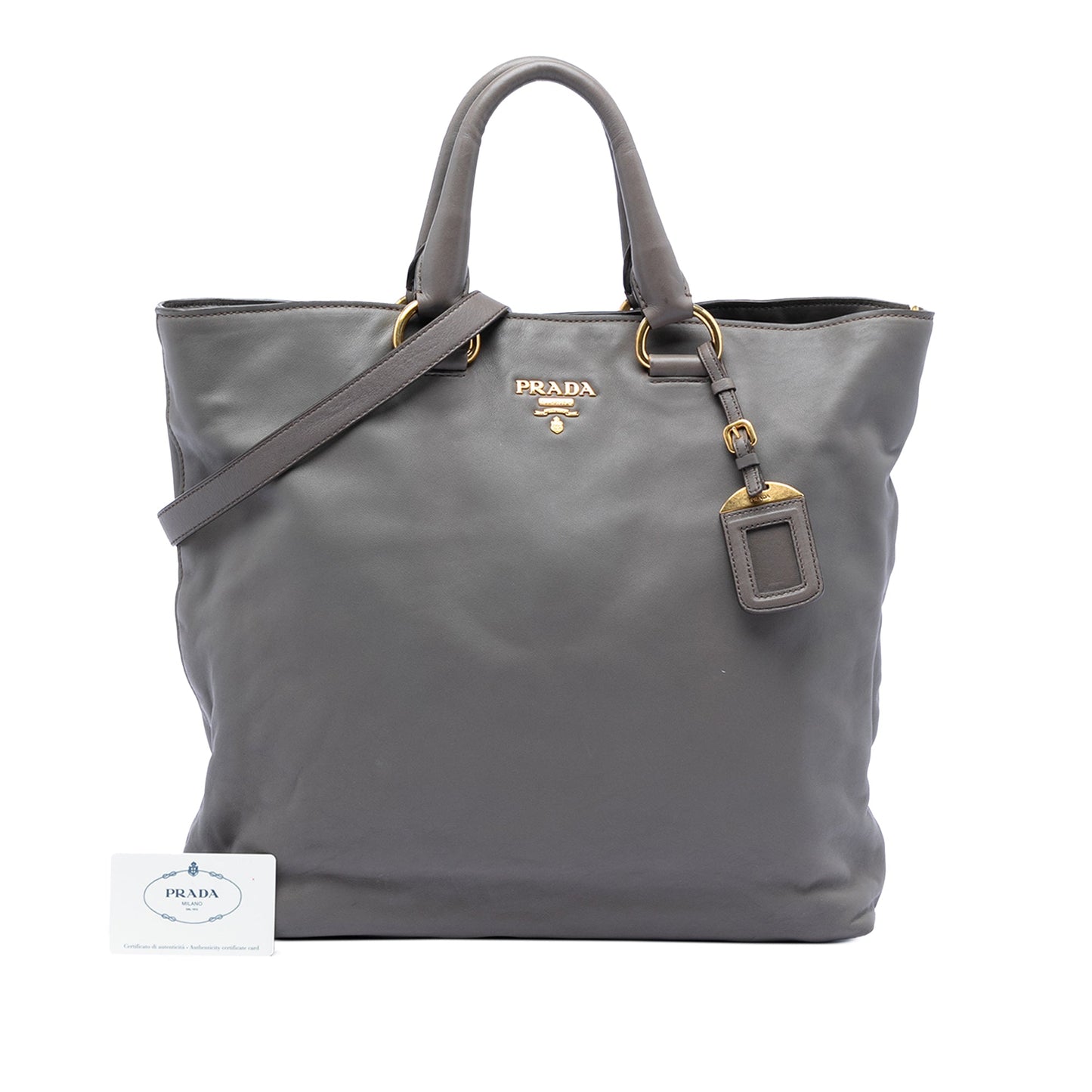 Prada Soft Calf Open Convertible Tote